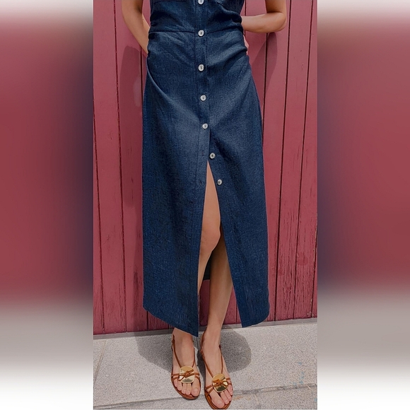 🛑SOLD🛑ZARA TAILORED 💯% LINEN SHIRT DRESS ✨️SIZE M✨️ - Picture 6 of 6